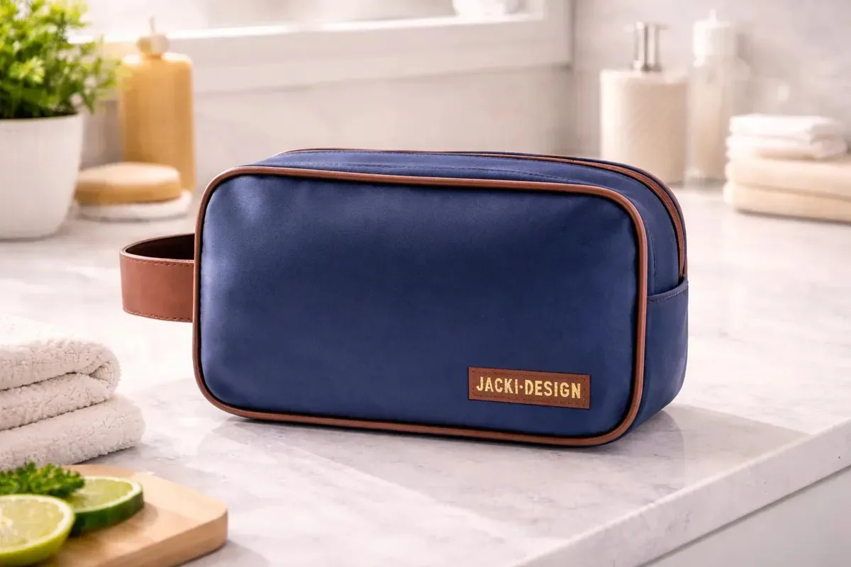 Bolsa Necessaire Masculina Viagem Higiene Pessoal Ahl17209 Cor Azul Com Marrom