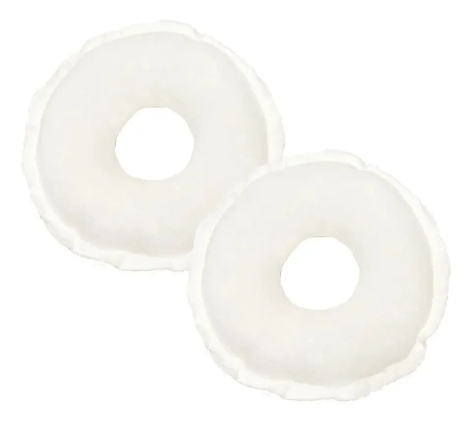 Kit 2 Pçs Rosquinhas De Seios Mamilos Amamentação Cor Branco