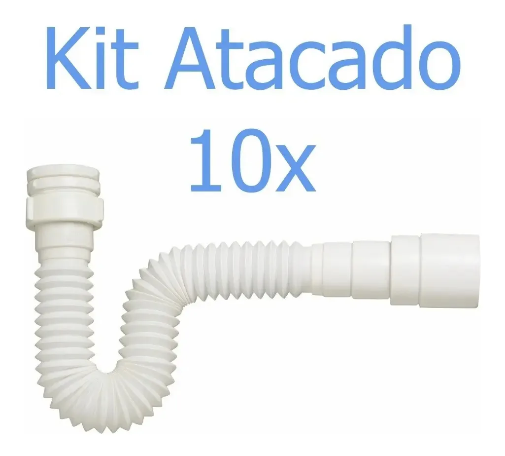 10 Sifoes Ajustavel Simples Branco Universal Atacado