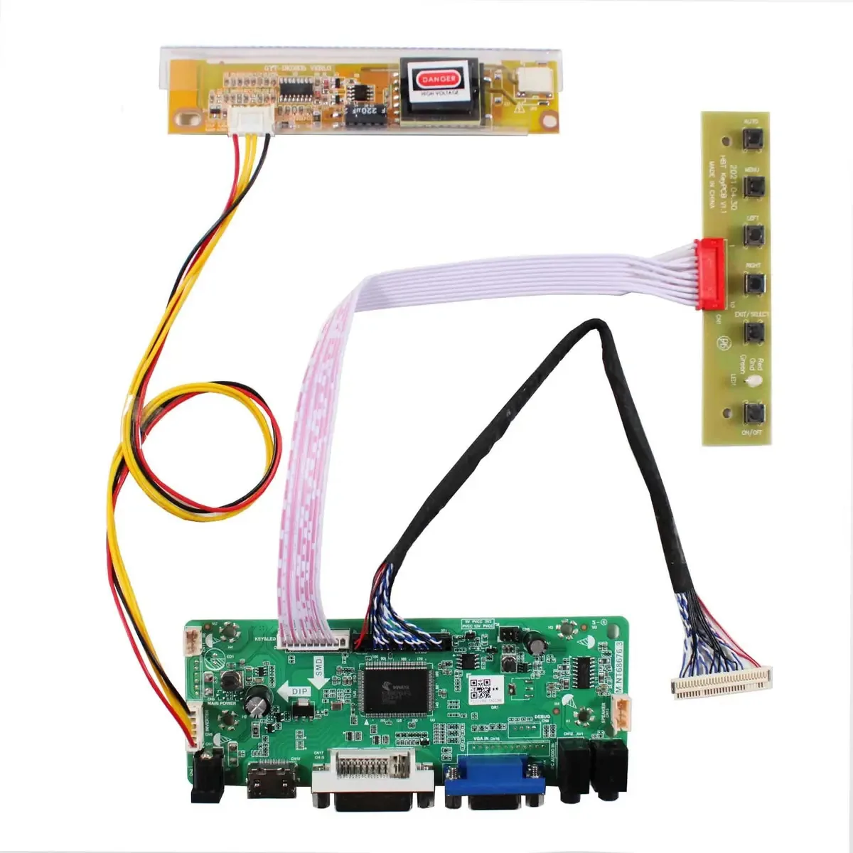 Placa controladora LCD de áudio Vsdisplay HD-Mi Vga Dvi para 15