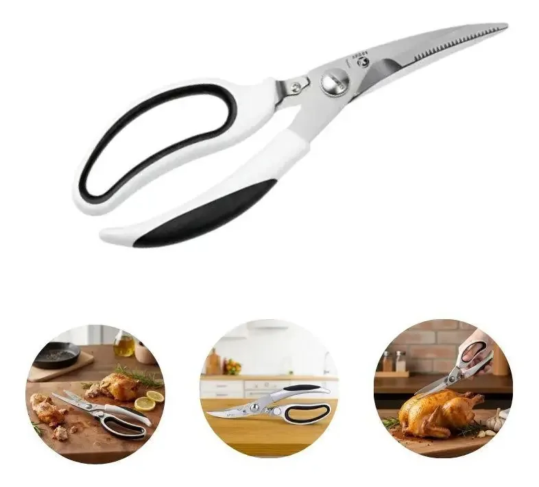 Kit 10 Tesoura Para Destrinchar Frango Peixes Aves E Carnes