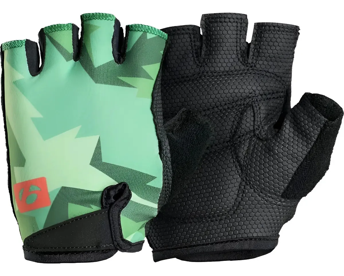 Luva Infantil Para Ciclismo Bontrager Cor Verde Tamanho P/m