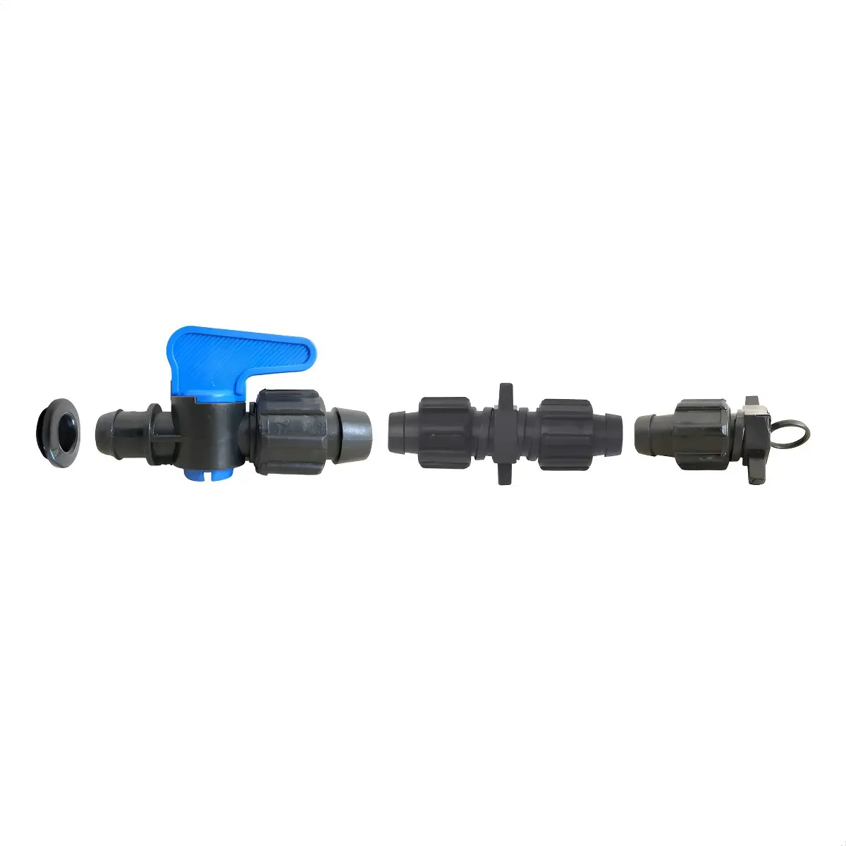 Kit Irrigação Gotejamento Implebras Conexões Rosca Azul 25 Unidades