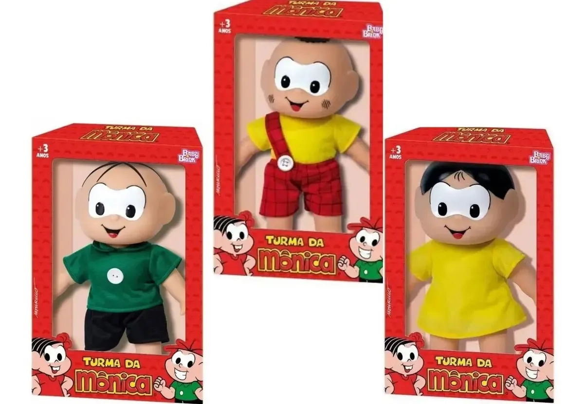 Bonecos Cascão Magali Cebolinha Clássicos Turma Da Mônica