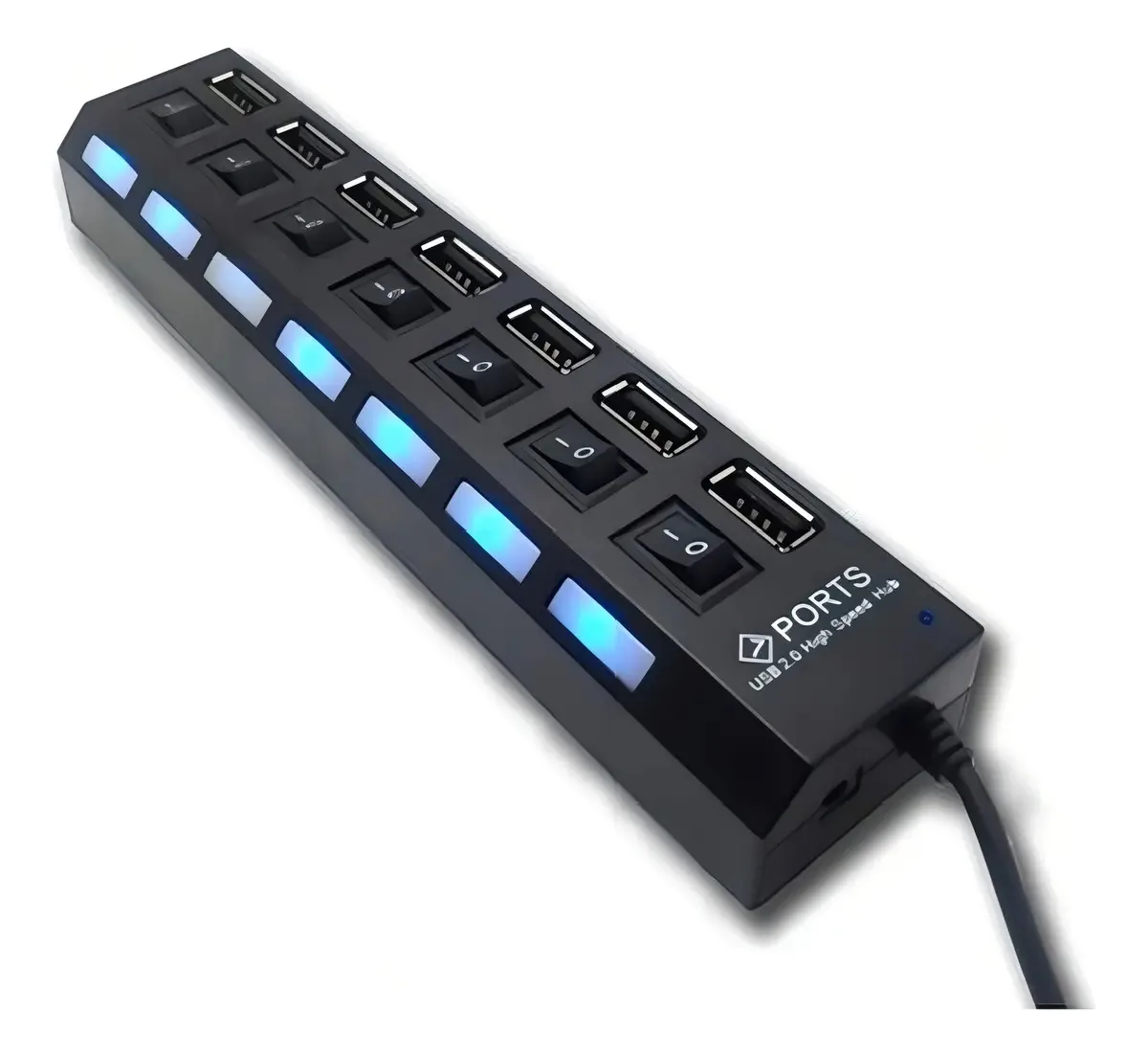 Hub USB Infoclub 7 Portas com Chave Seletora USB 2.0 Preto