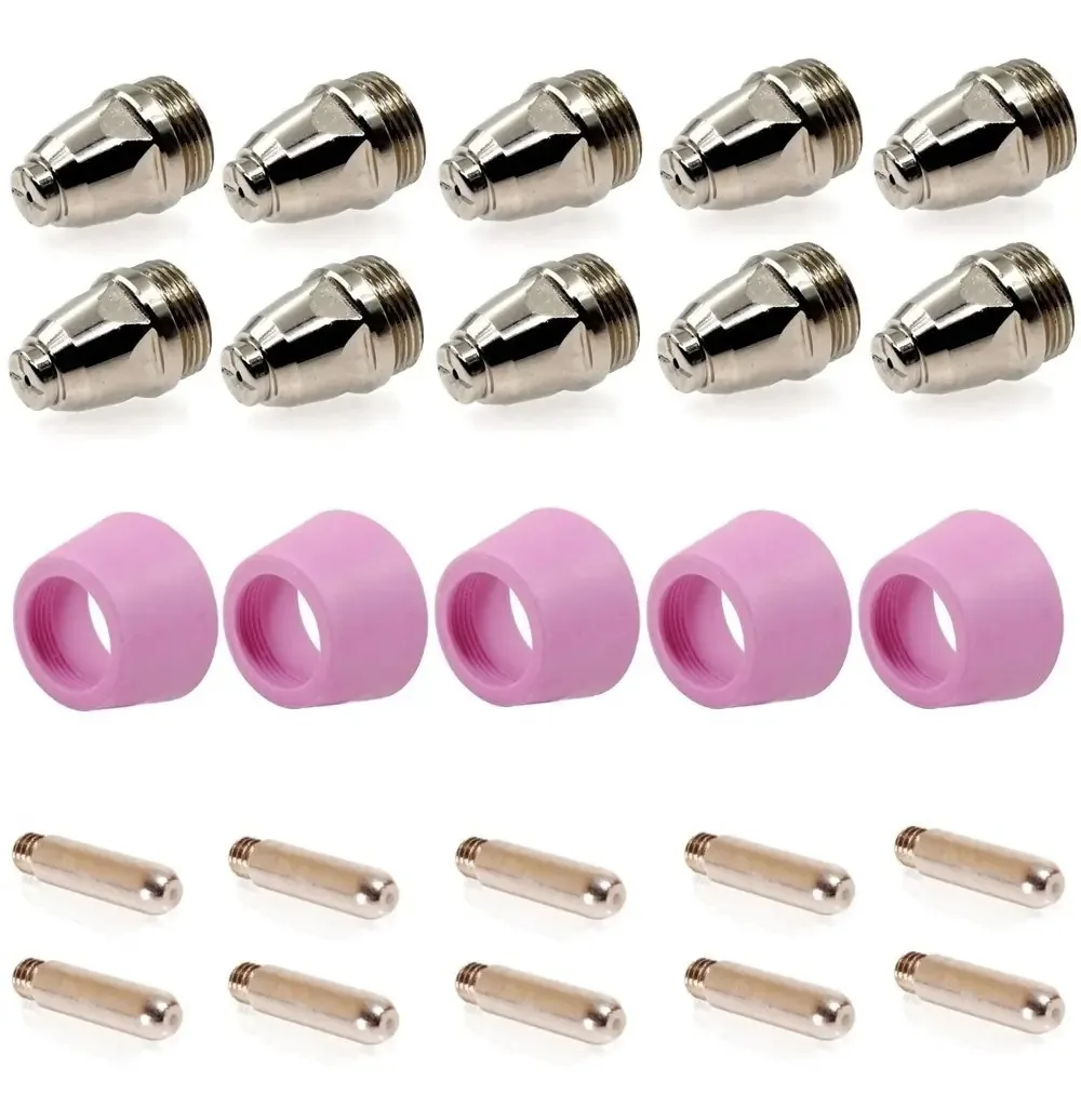 Kit Consumíveis Tocha Plasma BRAX Ag60 Sg55 Wsd60 10 Eletrodos 10 Bicos