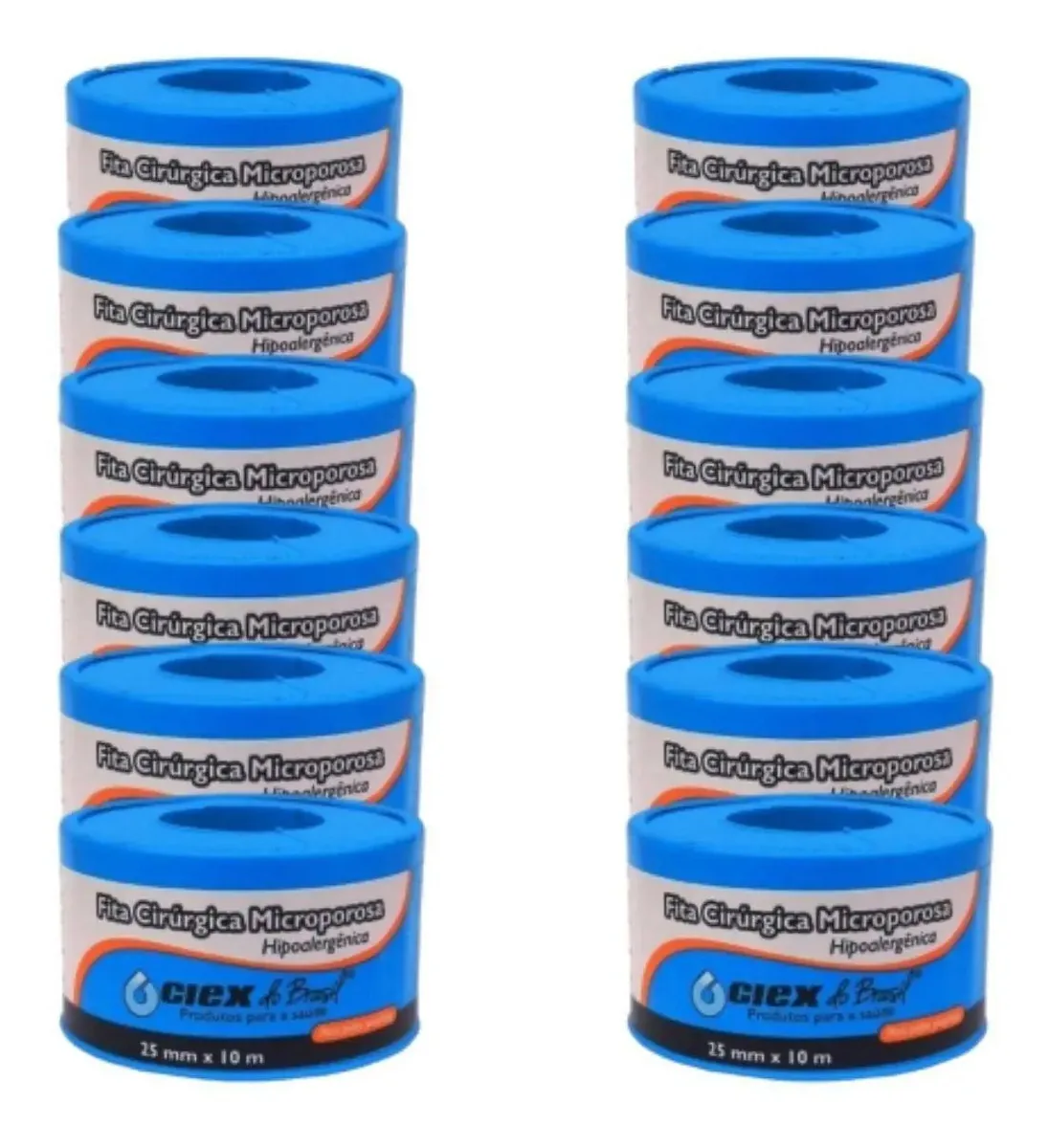 Fita Microporosa 25x10 Kit 12 Unidades