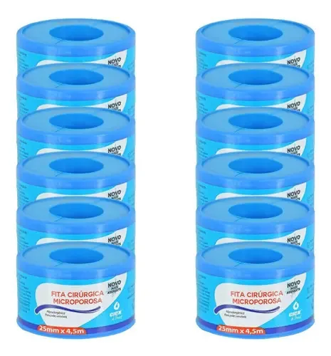Fita Microporosa 25x4.5 Kit Com 12 Unidades