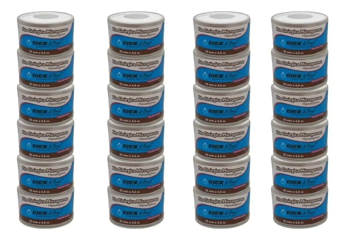 Fita Microporosa 25mmx4.5m Com 24 Unidades Cor Bege