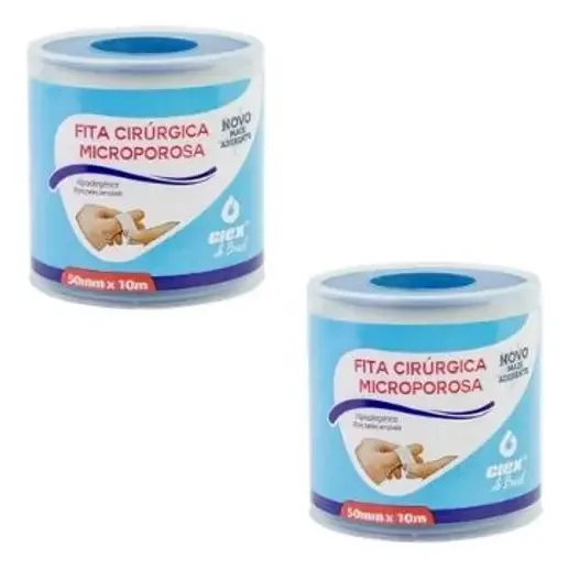 Fita Microporosa 50x10 Kit Com 2 Unidades