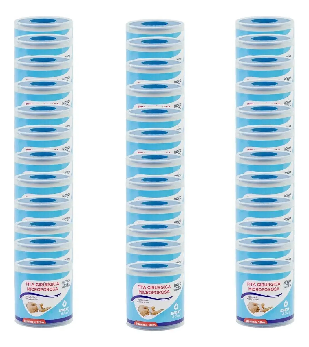 Fita Microporosa 50x10 Kit Com 36 Unidades