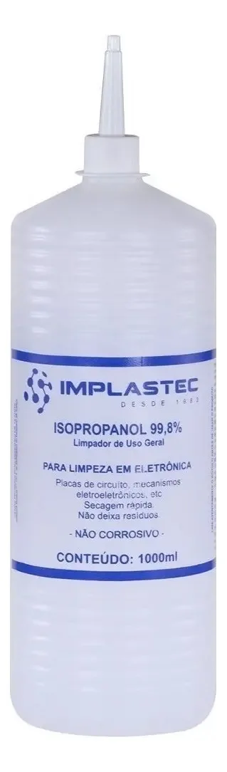 Álcool Isopropílico 99,8% 1 Litros Para Limpeza Isopropanol
