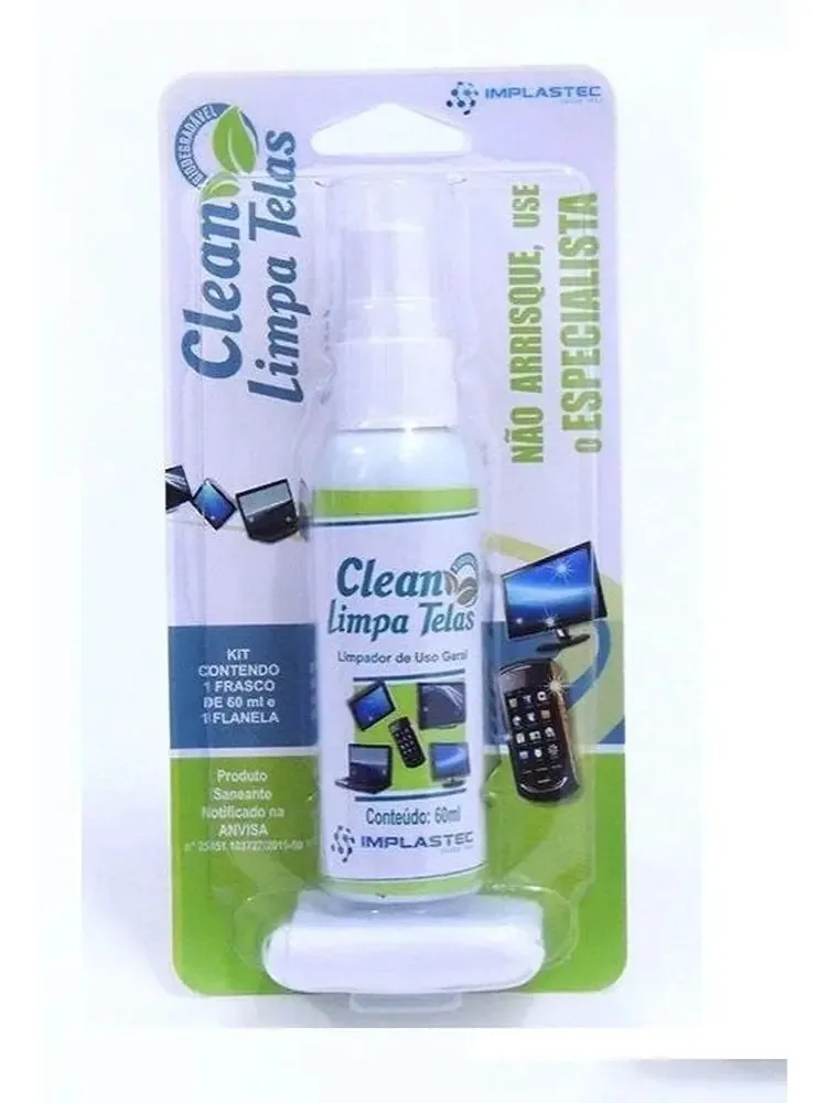 Limpa Telas 60ml Plasma Implastec Antiestatica iPad Tablet