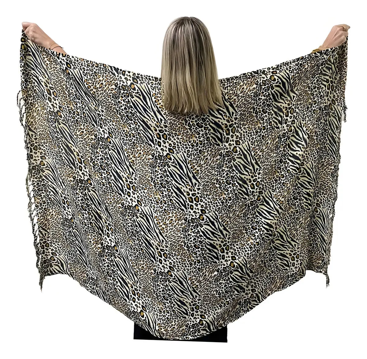 Canga Empório do Rio Oncinha 100% Viscose 165x115cm Praia