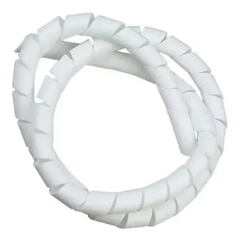 Organizador Espiral Fios Cabos Branco 1 Metro Para 5 Cabos Overtime