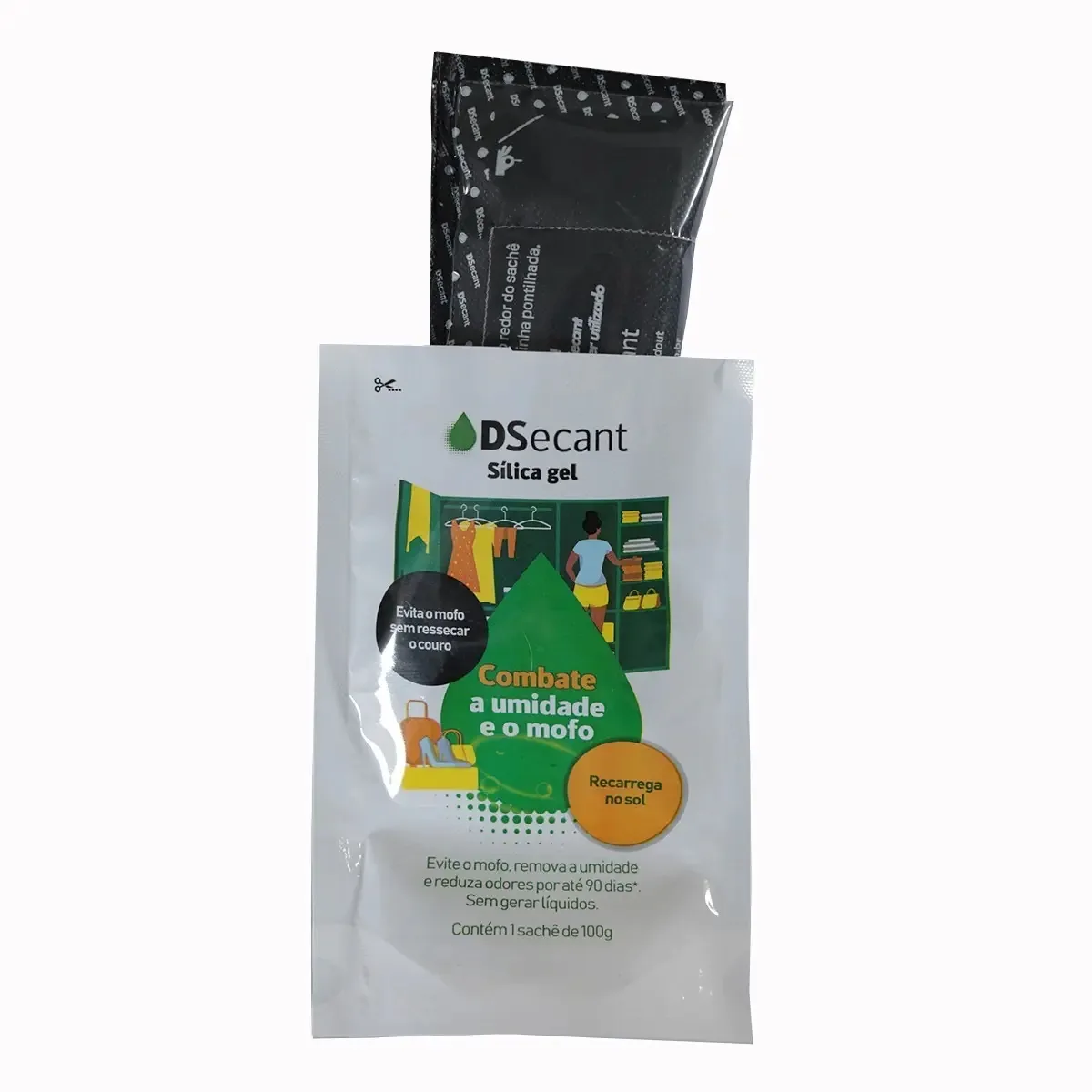 DSecant Sílica Gel Recarregável Para Gavetas Armários Antiumidade 90 Dias