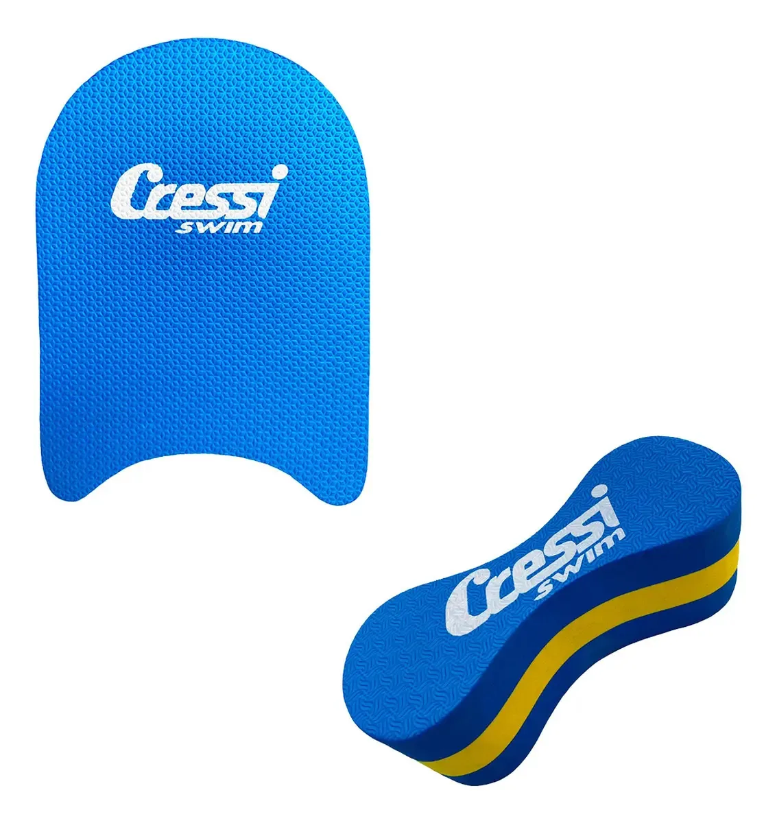 Kit Natação Cressi Prancha Old School G E Flutuadorpullbuoy Cor Azul