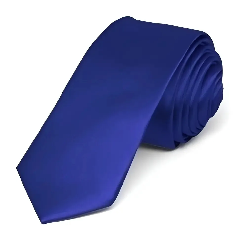 Kit 20 Gravatas Slim Azul Royal Gravatas do Brasil Formatura Padrinhos