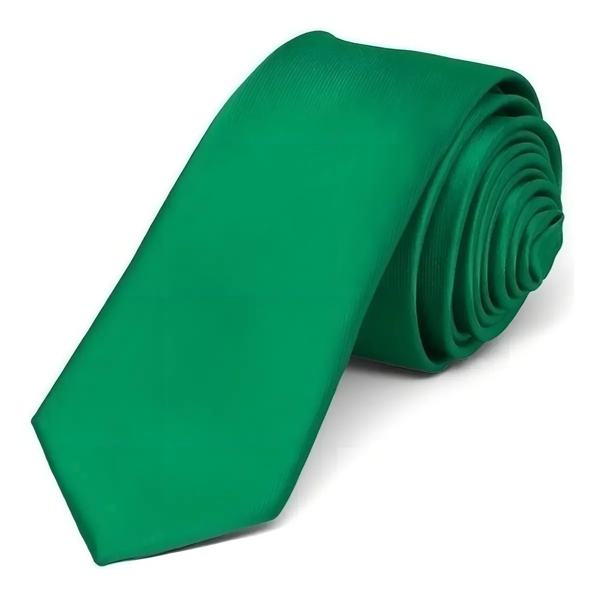 Kit 20 Gravatas Slim Fit Casamento, Padrinhos, Formatura Cor Verde-bandeira