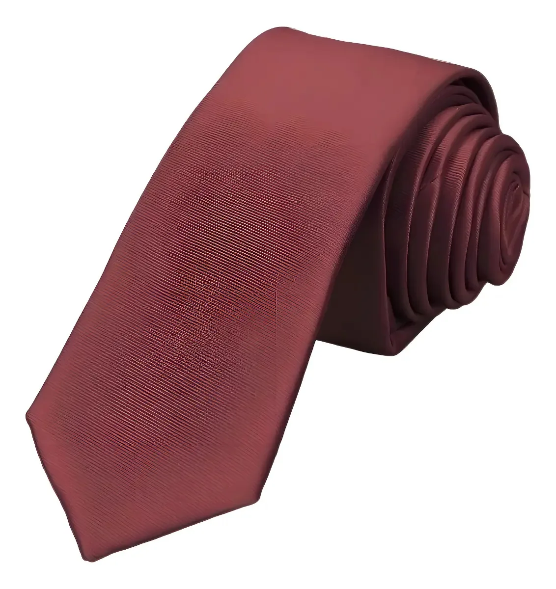 Kit 20 Gravatas Slim Marsala Gravatas do Brasil Poliéster 6.5cm