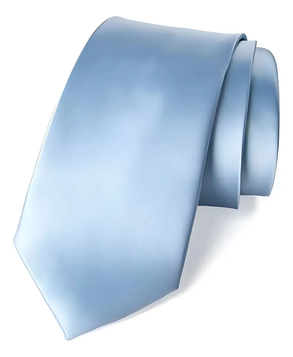 Kit 20 Gravatas Slim Fit Casamento, Padrinhos, Formatura Cor Azul Serenity