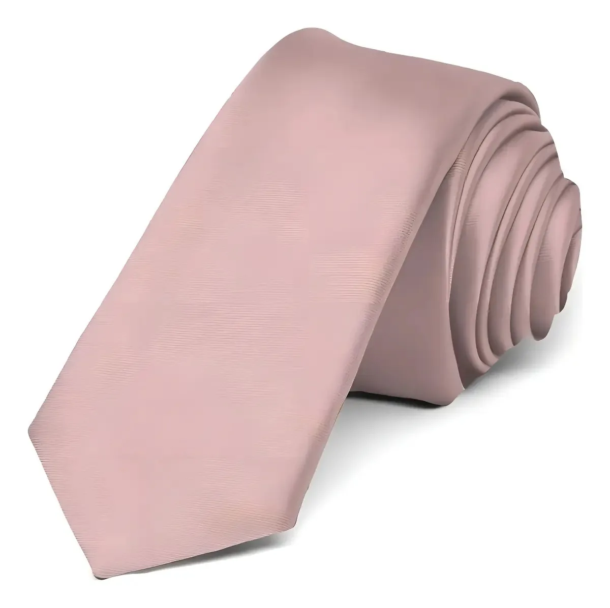 Kit 20 Gravatas Slim Fit Casamento, Padrinhos, Formatura Cor Rosa seco
