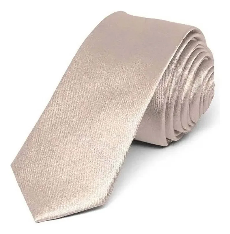 Kit 20 Gravatas Slim Fit Casamento, Padrinhos, Formatura Cor Nude