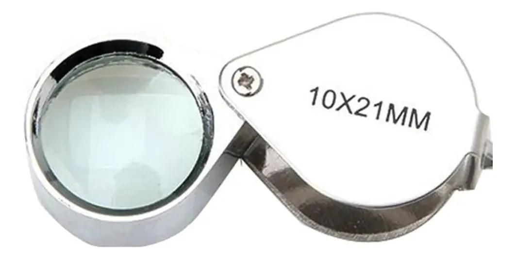 Kit 05 Mini Lupa 10x 21mm Inox Joalheiro