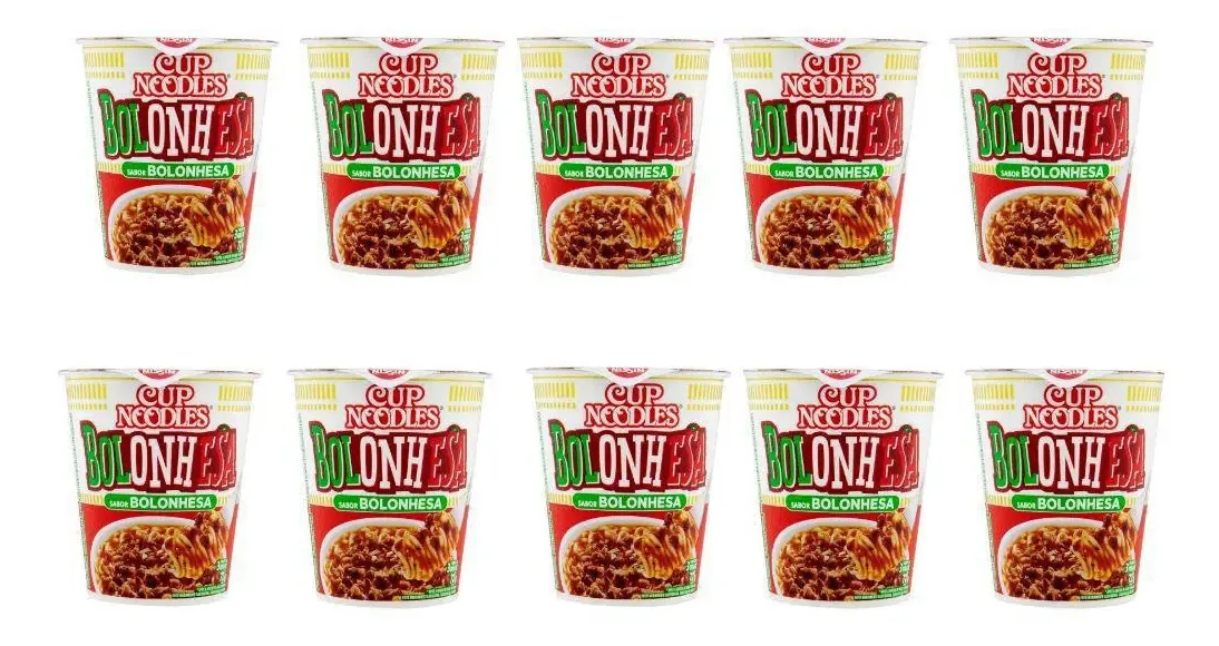 Kit 10 Cup Noodles Macarrão Bolonhesa 69g