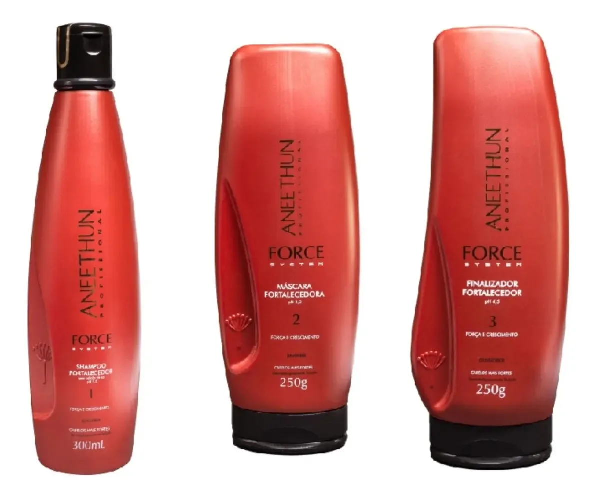 Aneethun Force System Shampoo + Máscara + Finalizador