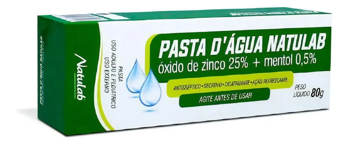 Pasta Dagua Cicatrizante 80g Menta Zinco Óxido Queimadura