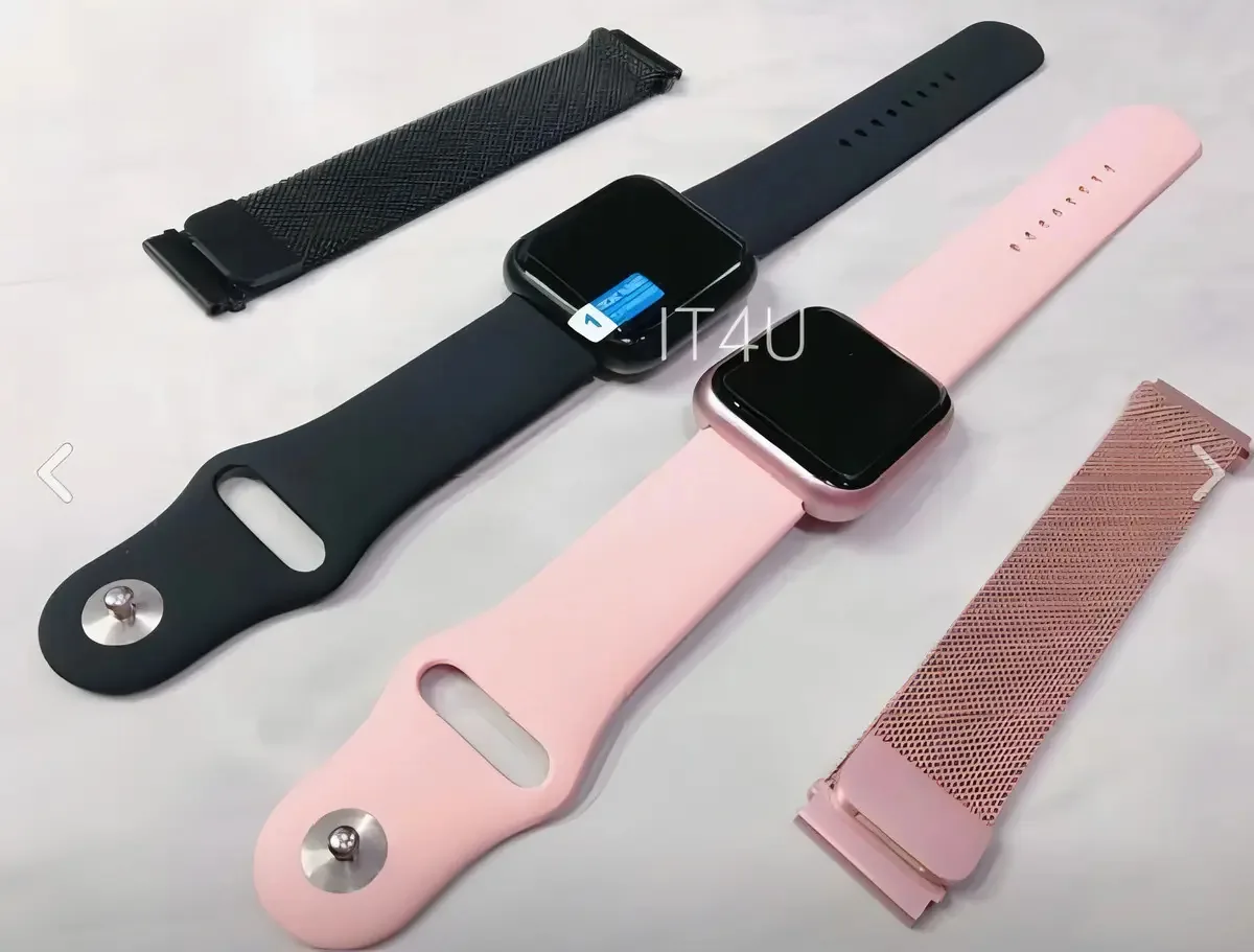 Smartwatch X7 44mm Preto c/ Pulseira Rosa