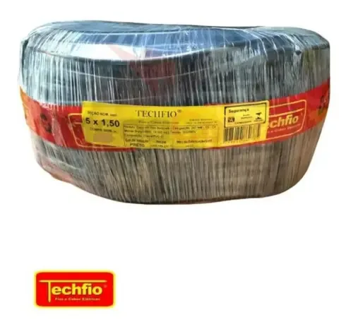 Cabo Pp De 40 Metros Fio 5x1,5mm Para Luz E Força