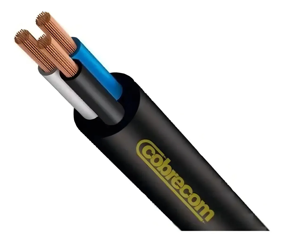 Cabo Pp 3 Vias 2,5mm Para Motores Elétricos, Ar Condicionado Cor da cobertura Preto