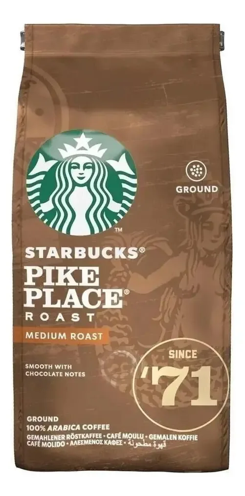 Cafés Starbucks Pike Place Em Grãos Ou Moído - Pct 250g
