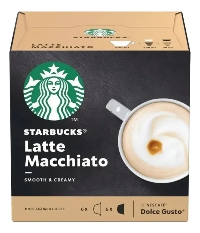 12 Cápsulas Dolce Gusto Starbucks - Latte Macchiato