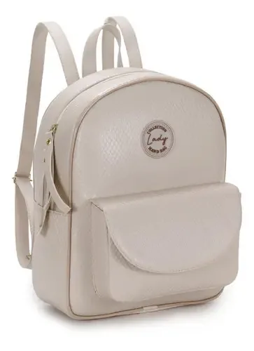 Mochila Feminina Mochila Pequena Feminina Mini Mochila Cor Bege Desenho Do Tecido Escamado