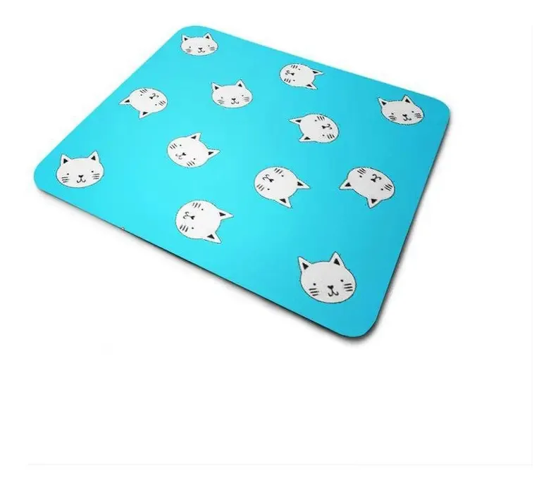 Mouse Pad Background Gatinhos Azul