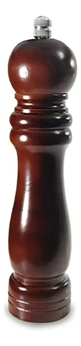 2 Moedores Pimenta Sal 21cm Madeira Cerâmica Kehome - 5827-2 Cor Marrom
