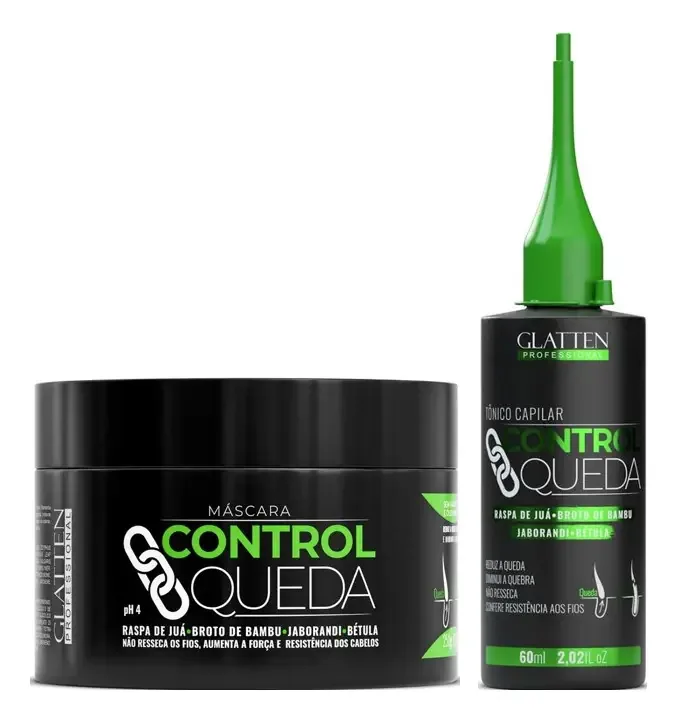 Glatten Control Queda Máscara E Tônico