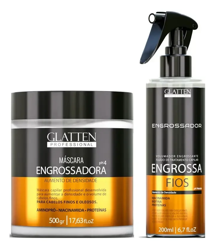 Glatten Engrossadora Máscara E Spray