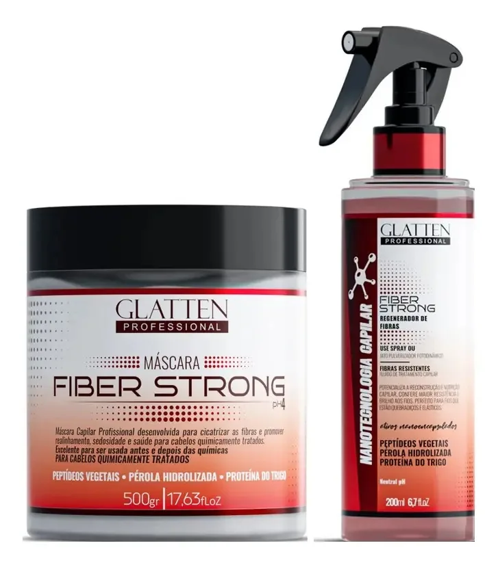 Glatten Fiber Strong Máscara E Spray