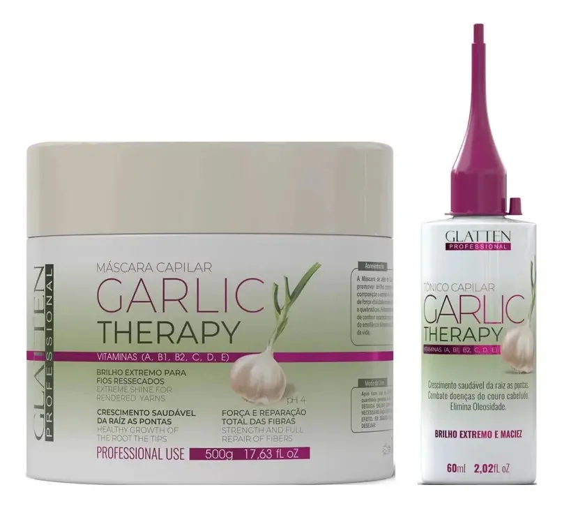 Glatten Garlic Therapy Máscara E Tônico