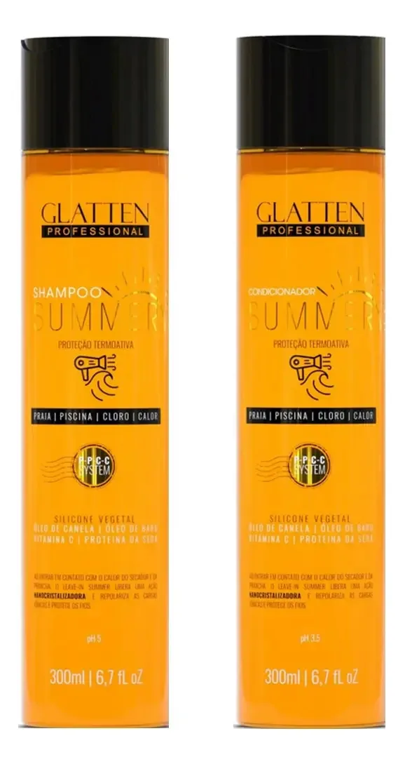 Glatten Summer Shampoo E Condicionador