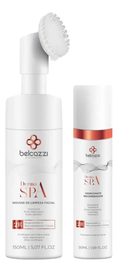 Belcazzi Derma Spa Mousse Limpeza Facial E Hidratante Regene