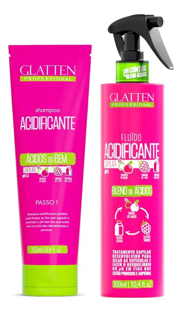 Glatten Acidificante Shampoo E Fluído