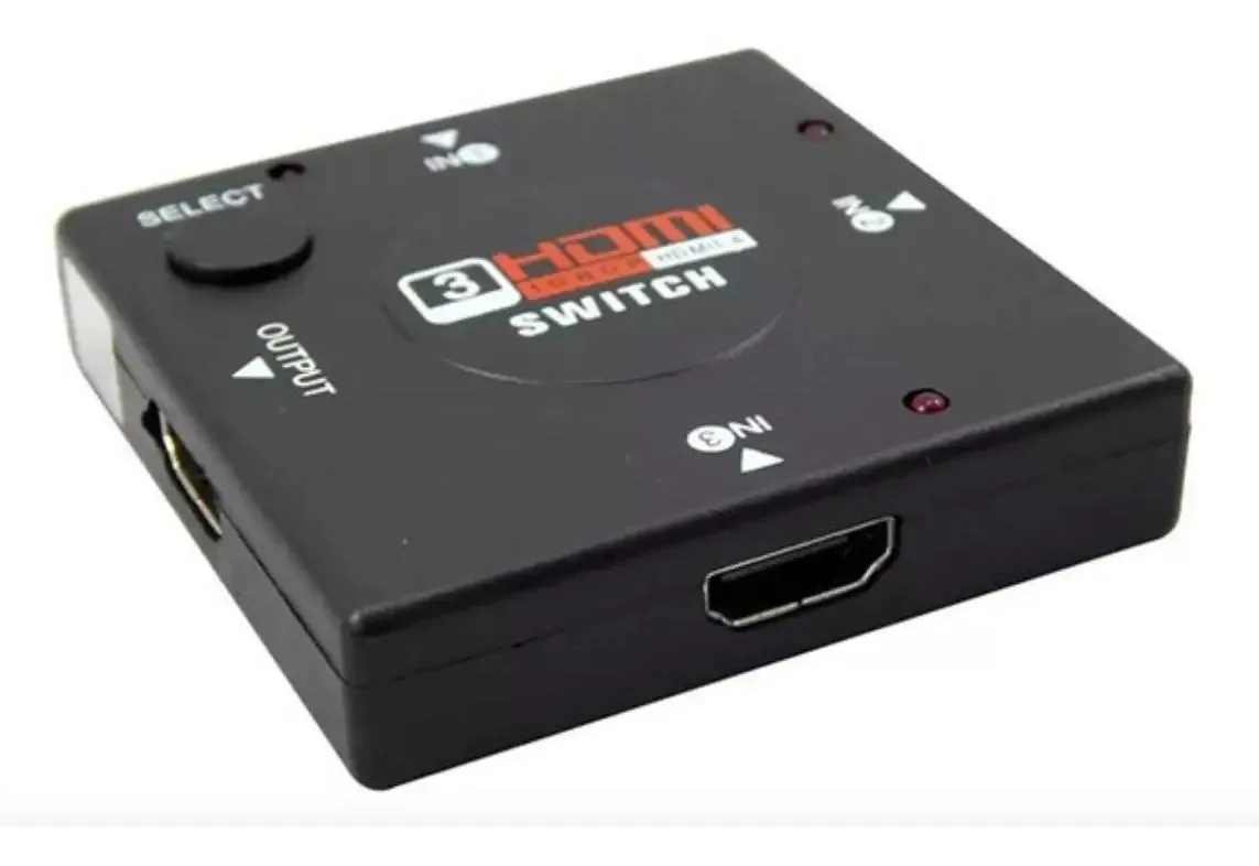 Hub Switch Hdmi 3 Entradas E 1 Saida Para Hdmi