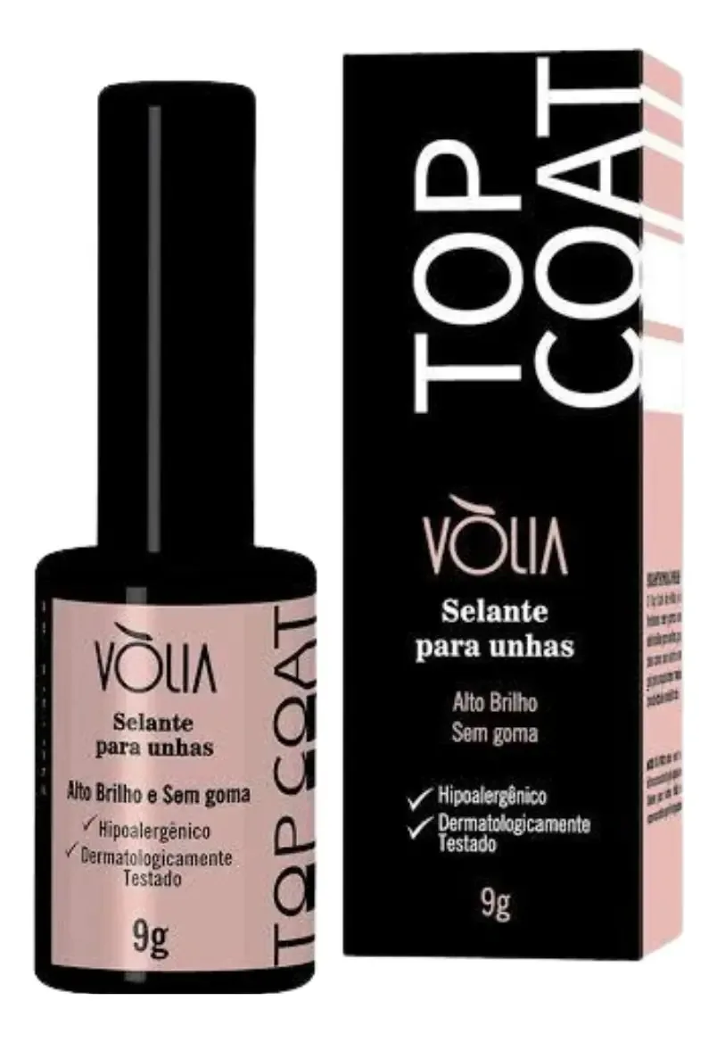 Top Coat Selante Para Unhas Volia 9g Cor Clear