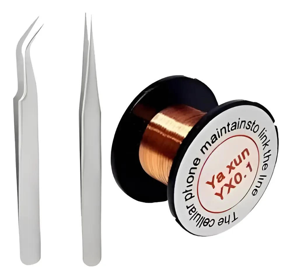 Kit Pinça Fio De Cobre Reparo Manutenção Celular Pinças