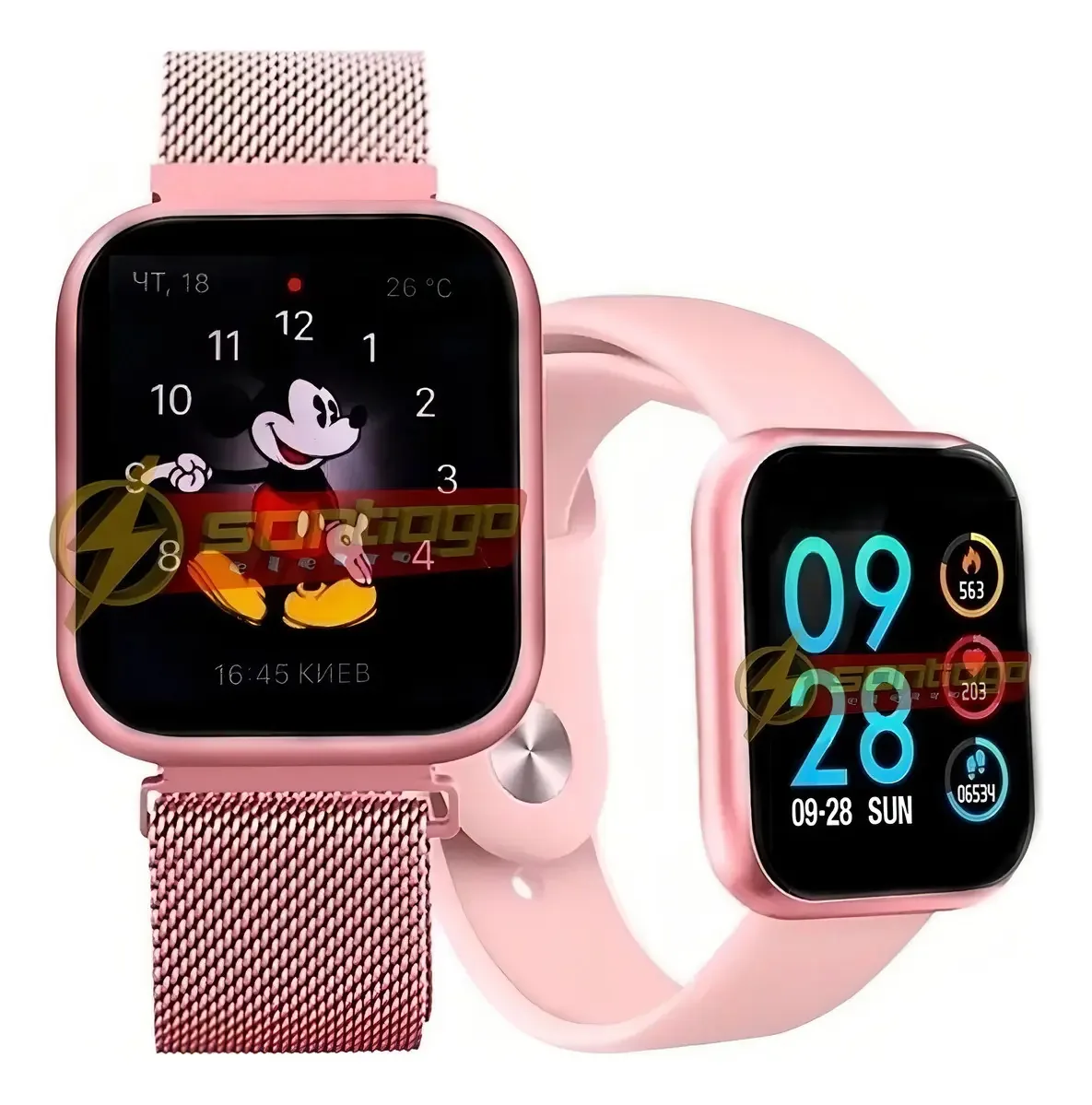 Relógio Smartwatch T80s Mickey Original Digital + Nota